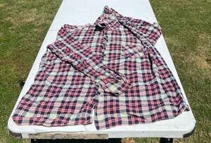 Kingsport Vintage Plaid Flannel Button Down Shirt Size L